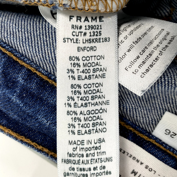Frame Denim Le High Skinny Ankle Womens Size 26 Jeans Blue Distressed Tapered - Picture 9 of 12